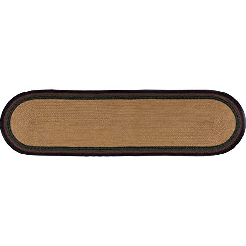 Vhcbrandsdarktanrusticlodgetabletopkitchenwyattbearstenciledovaljutebeddingaccessoryrunner13x48brown  Urban Country Home Decor Vhc brands dark tan rustic lodge tabletop kitchen wyatt bear stenciled oval jute bedding accessory runner 13×48 brown  urban country home decor