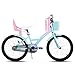 KEANO Zinnia 20 Inch Kids Bike for Girls Ages 7-10 Years, 20 Inch Girls' Bikes with Kickstand, Streamers, Basket and Doll Seat, Children Bicycles Green