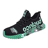 YOGYE Arbeitsschuhe Damen Krankenhaus,hervorragende Dauerhaftigkeit,Griff,Anti-Piercing,Verschleißfeste und Rutschfestigkeit aus,für Landschaftsgestaltung,Baustellen,Green▁48