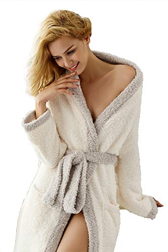 7 VEILS Roupão de banho masculino e feminino de malha de microfibra ultra aconchegante super macio r