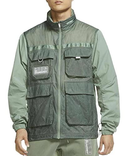 Jordan 23 CK8935-313 Veste coupe-vent à fermeture éclair intégrale, vert, L