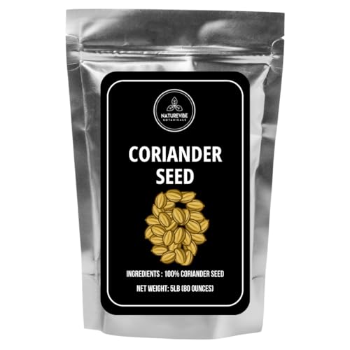 Naturevibe Botanicals Coriander Seeds, 5lbs | Raw, Gluten-Free & Non-GMO | Adds Flavor and Taste…