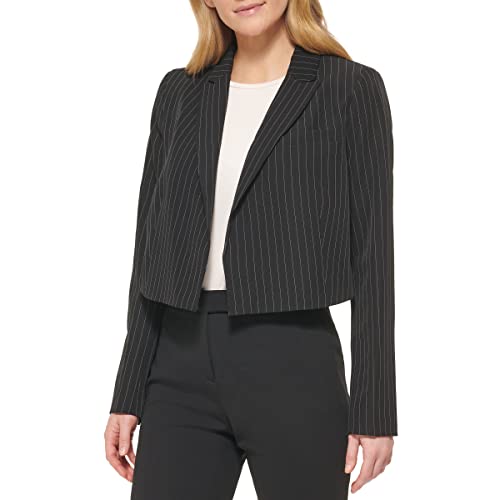 DKNY Women's Cropped Open Front Everyday Blazer