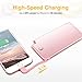 Luxtude Portable Charger iPhone Built in Lightning Cable (MFi Apple Certified), Ultra Slim Portable Phone Charger Thin Battery Pack, 5000mAh Power Bank for iPhone 14/13/12/11/10 etc. (Metal Pink)