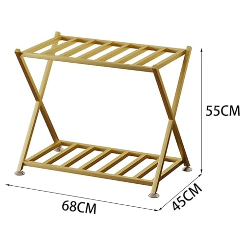 Portaequipajes plegable con estante de cincha para almacenamiento de noche y uso de viaje