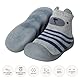 outfit spring Sockenschuhe Baby Krabbelschuhe Barfußschuhe Kinder rutschfeste Weicher Stricken Lauflernschuhe Mädchen Jungen Niedliche Cartoon Gummisohle Lauflerner Babyschuhe 6-9 Monate Bär Grau