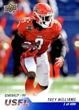 2023 Upper Deck USFL Box Set Blue #13 Trey Williams New Jersey Generals NFL Football Card NM-MT