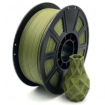 JAREES Matte Petg Filament 1.75,Olive Army Green Matte 3D Printer Filament | Frosted Matt Finish 3D Printing Filament 1.75mm ,+/-0.02mm Accuracy, Strong 1Kg Spool(2.2lbs), Fit Most FDM Printers