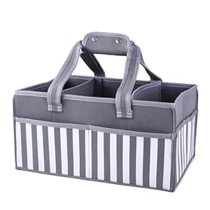 Clearworld Baby Diaper Caddy Organizer -Diaper Organizer for Changing Table and Car, Portable Nursery Storage Bin Great for Storing Diapers, Bottles, Baby’s Toys