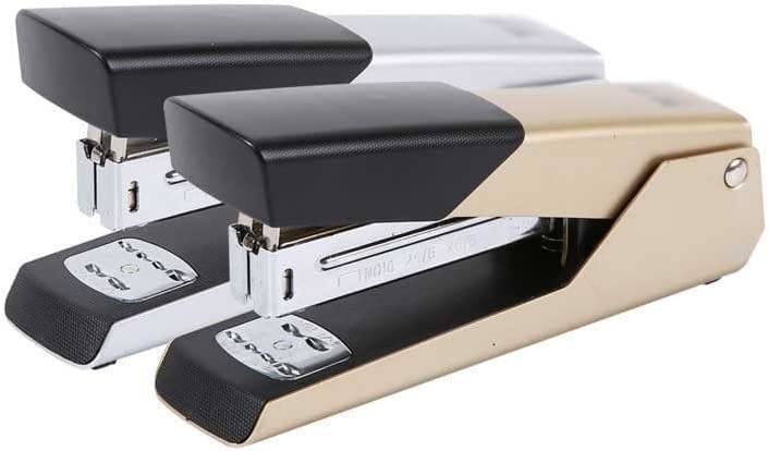 Hefter Doppelbindung 24/6 Hefter Papierhefter Hefter Bürobedarf Schreibwaren (Color : Gold)