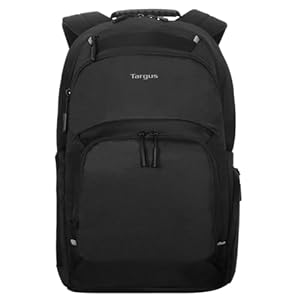 Targus Laptop-Rucksack, passend für Laptops mit 15-16 Zoll, 25 l Fassungsvermögen, mehrere Taschen, wasserabweisend, Schwarz (CN600GL)