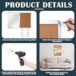 2 Pieces Enclosed Bulletin Board 26 x 20 Inch Lockable Notice Board Case Aluminum Framed Waterproof Noticeboards Cabinet with Mounting Screws for Office School Classroom Wall Display - Image 3