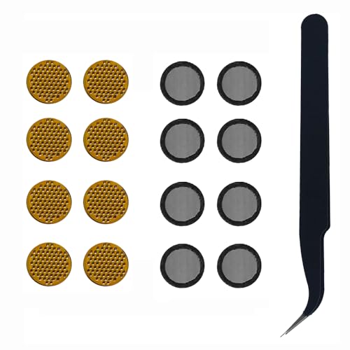 TENNMAK Staubfilter-Netz-Ersatz für Skullcandy Rail ANC/Push Active/Grind Fuel/Jib True 2 In-Ear-Kopfhörer, 8 Paar