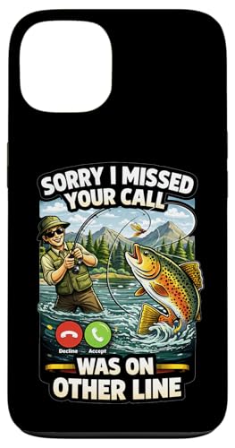 Sorry I Missed Your Call Fishing Joke Angler ���[���A �X�}�z�P�[�X iPhone 13 �p