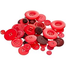 docrafts Papermania Buttons, 250gm, Red