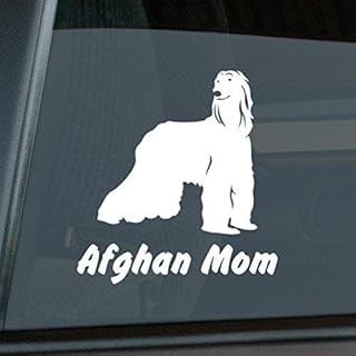 Afghan Hound Mom Sticker Vinyl Auto Window