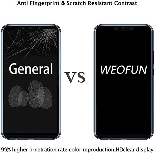 WEOFUN 3 Pezzi Vetro Temperato Per Huawei Mate 20 Lite – Durezza 9H, Anti-Graffio, Anti-Impronte, Garanzia A Vita - 5