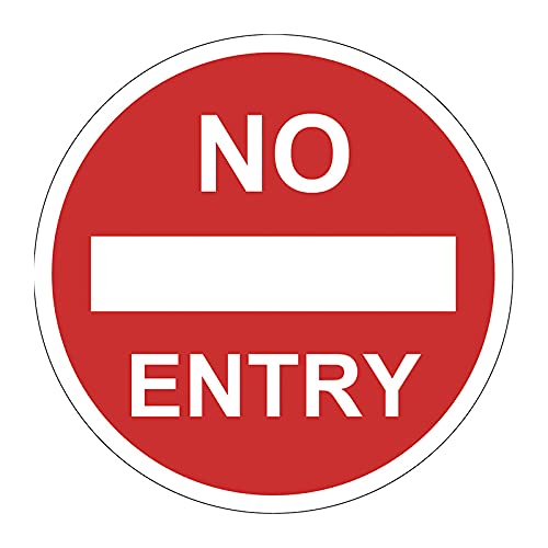 400mm Self-Adhesive No Entry Floor Sticker - Durable Safety Sign for Restricted Areas in Warehouses & Workplaces