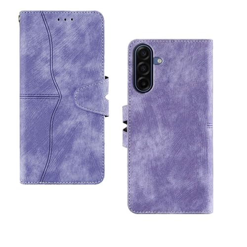 Image of amazon basics Samsung Galaxy A17 5G Flip Cover | Card Pockets Wallet & Stand | Flip Cover for Samsung Galaxy A17 5G (Purple)