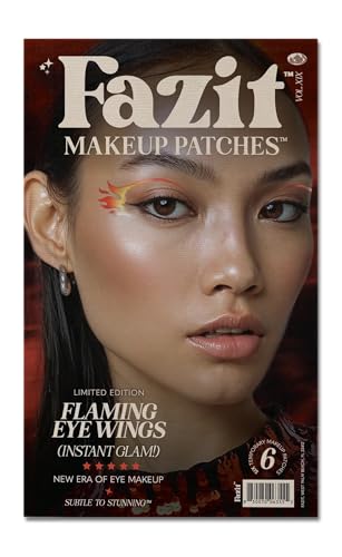 Fazit Makeup Patches - Golden Starlet - Glow Up Make-Up Patches - Cute Glitter Makeup Accessories for Women - Cosmetic Hair Glitter