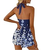 Salopette Short Femme Fluide Ample Respirant Combinaison et Combishort Combi-Short Chic Él...