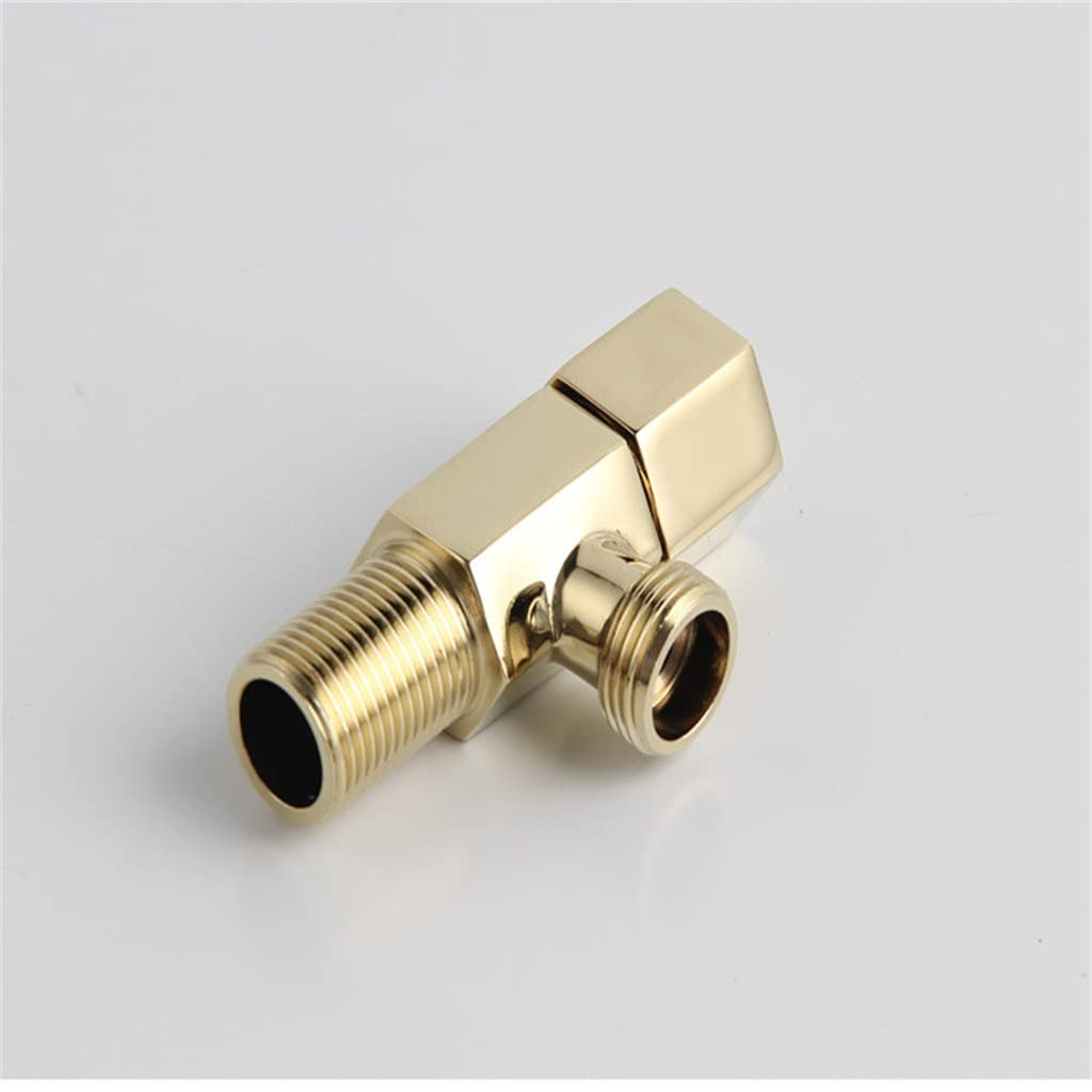 Edelstahlventil Duschventil 1/2" Gold-Eckventil Messing WC-Dreieckventil Allgemeiner Badezimmer-Wasserstopp-Winkel