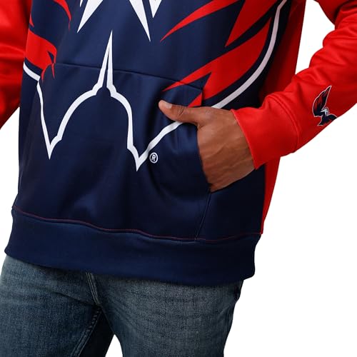 FOCO Washington Capitals NHL Mens Colorblock Big Logo Printed Hoodie - L by FOCO - Image 3