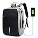 Produktbild WAVENI Wasserbeständiger Reise-Laptop-Rucksack Geschäfts-Diebstahl schlanker dauerhafter Laptop-Rucksack mit USB-Ladeanschluss für Frauen Männer passt 15.6 Zoll Laptop und Notizbuch
