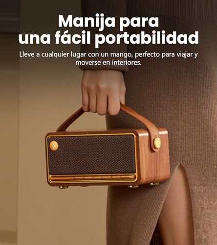 Miniatura 6 de Edifier Mp330 Altavoz Bluetooth Portátil Con Audio De Alta Resolución, Emparejamiento Estéreo Dual Inalámbrico Rms De 40w, Sonido De Calidad De 360 , Tiempo De Reproducción De 19h - Marrón
