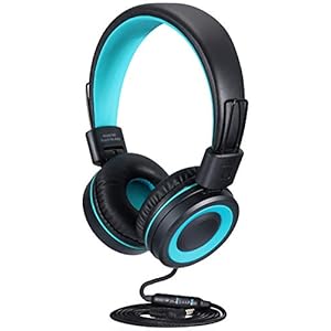 Fones de ouvido Powmee M3 intra-auriculares com microfone leve dobrável ajustável com cabo de 1,3 m sem emaranhado para smartphones, tablets, MP3/4 com dispositivo de conector de 3,5 mm