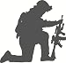 Design with Vinyl Design 108 Army Navy Military Soldier Picture Art Vinyl Wall Decal, 18-Inch By 18-Inch, Black