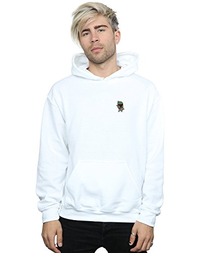 Absolute Cult Star Wars Men's Boba Fett Chest Print Hoodie White Medium
