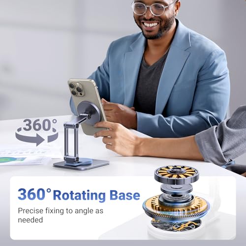 UGREEN Suporte magnético para iPhone com rotação de 360° para MagSafe, suporte de celular para mesa,