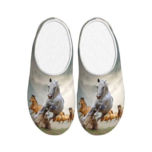Pantoufles chevaux sauvages pour des soirées d'hiver cocooning au chaud