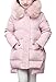 Produktbild Meridiaga Mädchen Asymmetrisch Daunenmantel Steppjacke Wintermantel verdickte Winterjacke (150, Pink)