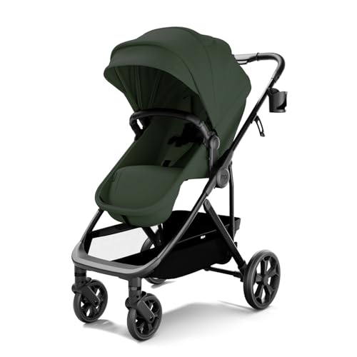 Mompush Wiz Pro 2-in-1 Baby Stroller, Full-Size All-Terrain Premium Stroller with Newborn Mode and Reversible Seat, Snack Tray Included, Large UPF 50+ Canopy & Storage Basket