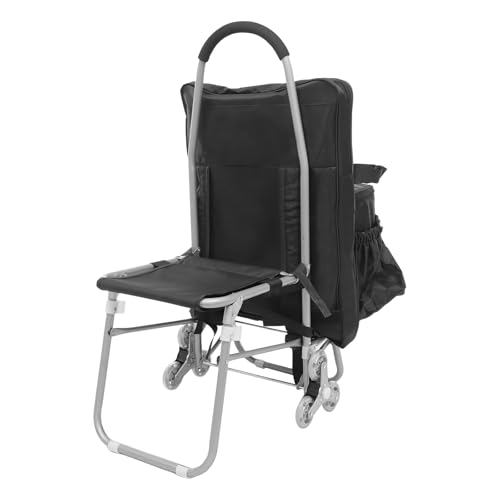 gegeweeret Carrito de artista para exteriores, con diseño de 3 ruedas y paño Oxford, marco de acero + plegable, para pintura Pleinair y excursiones de dibujo (negro)