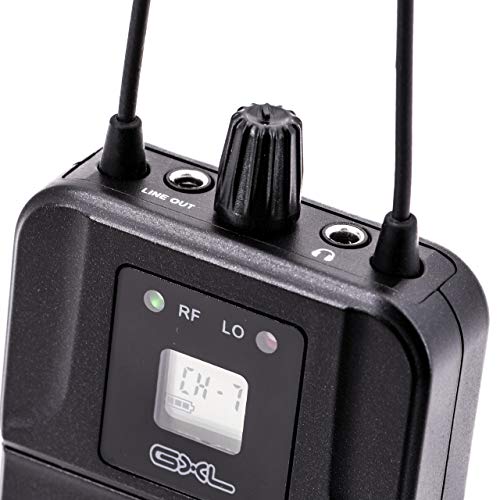CAD Audio GXLIEM4 Frequency Agile Wireless In Ear Monitor System -Four discrete mixes - includes 4 MEB1 Earbuds, 4 Bodypack Receivers, Rack Mount Ears and Antenna Relocation Kit ,Black - Thumbnail 4