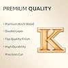 2 Pack Official Greek Wooden Letters for Crafts, Kappa - 2" Classic Font Double Layer Wooden Greek Letters - Precision Cut Natural Wood Letter for Sorority/Fraternity Paddles and DIY Projects #1
