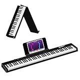 Juega sin cable de alimentación: el piano tiene una batería de litio recargable de 1800 mAh incorporada, proporciona hasta 8 horas de tiempo de reproducción sin parar después de una carga completa durante 2-3 horas a través del adaptador proporcionado (5V/1A). Viene con una bolsa para piano, lo que le permite practicar el piano en cualquier momento y en cualquier lugar, como viajes, al aire libre, en la escuela, etc. NOTA: busque el adaptador en la caja de espuma blanca antes de tirar el paquete