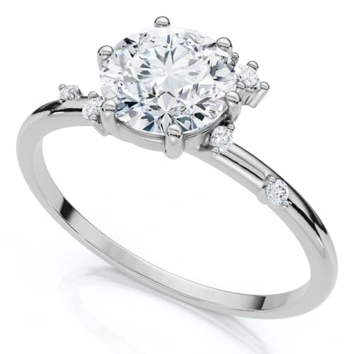 Pompeii 1Ct Diamond Flame Engagement Ring 14k Gold Lab Grown EF/VS (E/F,VS1-VS2)3