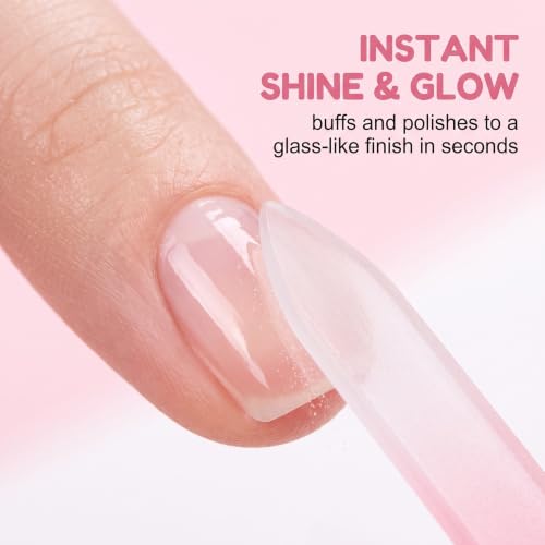 Lot de 3 Limes à Ongles en Verre Nano - Lime à Ongles Professionnelle Double Face avec Étui de Rangement pour Ongles Naturels, Polissoir à Ongles Doux et Durable, Rose, Bleu, Vert – vue 6