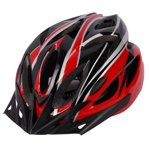 Image of Senshuomy Adult Cycling Helmet with Detachable Visor (Red&Black)