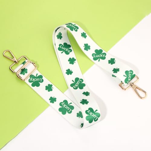Image of St.Patrick's Day Purse Strap Replacement Lucky Green Shamrock Crossbody Shoulder Bag Straps Irish Party Favors Gift