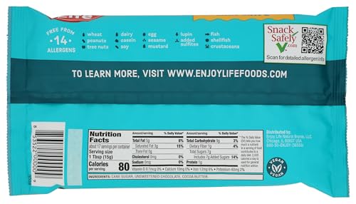 Enjoy Life Semi-Sweet 100% Real Chocolate Mini Chips, Dairy Free, Vegan Friendly, Kosher, Gluten Free & Non-GMO, 9 Ounce (Pack of 12) - Thumbnail 4