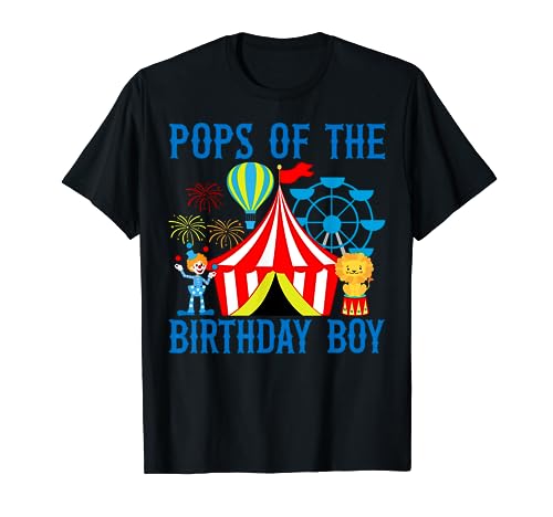 Pops of the Birthday para Boy Ringmaster Circus Carnival Camiseta