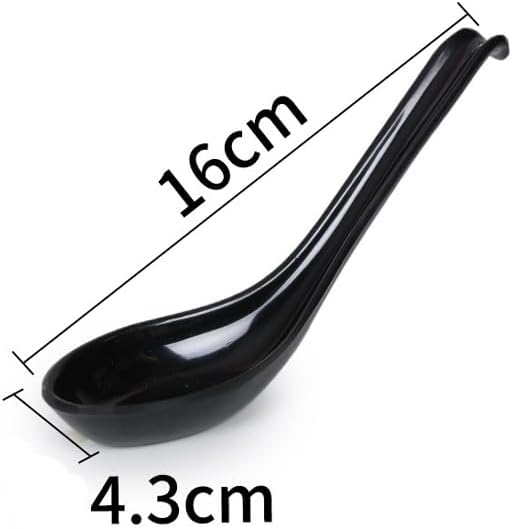 2 PCS Black Asian Soup Spoons image 2