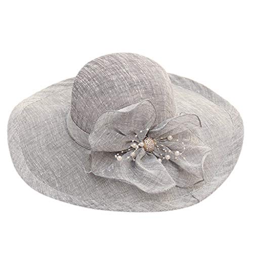 EUCoo Frais de Port gratuits!!Femmes Plage Chapeau de Soleil Bord Derby Church Capelines Baptism Dress Tea Party Chapeaux de Mariage Cover