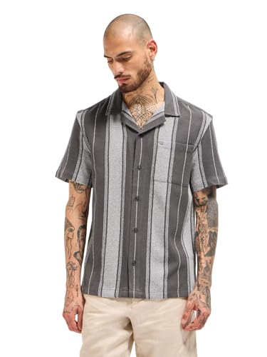 Image of THE Bear House Men's Striped Regular Fit Shirt