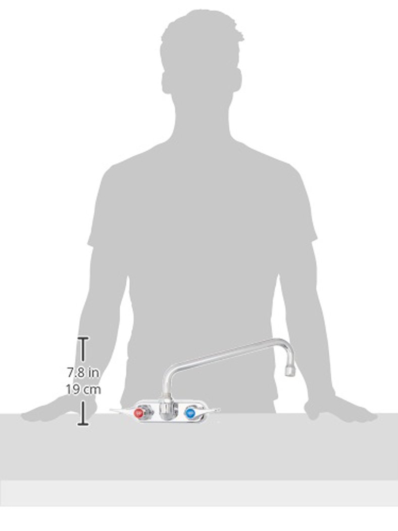 TS Brass B-1117 Workboard Faucet with Swing Nozzle, Chrome
